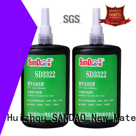 SANDAO good-package uv adhesive for glass adhesive for fixing products